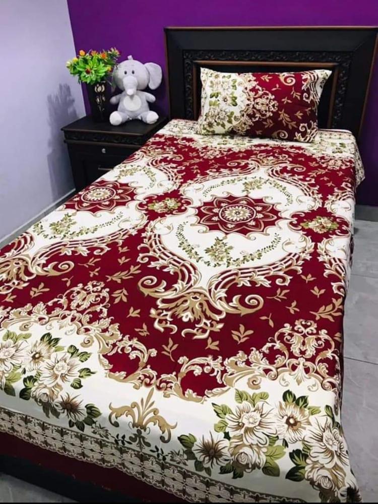 Cotton Printed Single Bedsheet – Set of 4 | High Quality Fabric for Daily Use